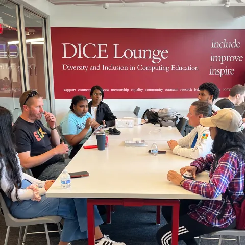 Microsoft in the DICE lounge