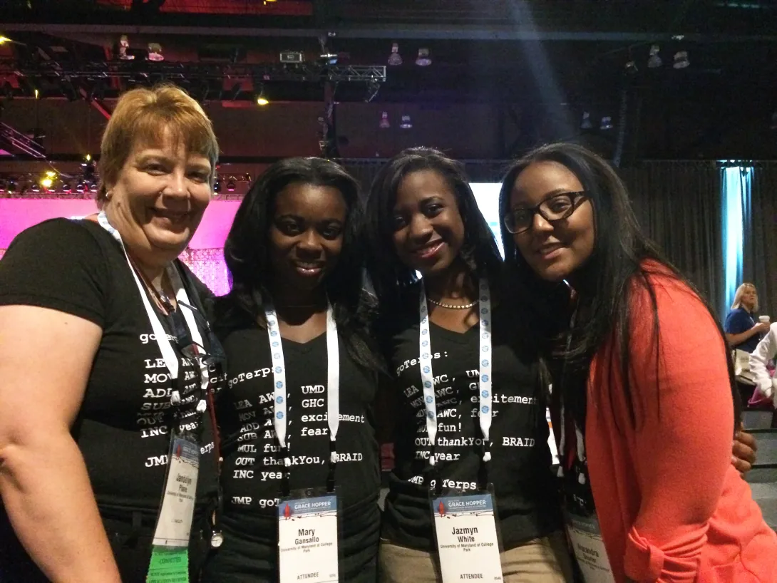 Grace Hopper Celebration 2014 - Jan Plane with students