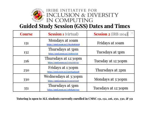 Fall 2022 Umd Calendar Programs | Iribe Initiative For Inclusion And Diversity In Computing